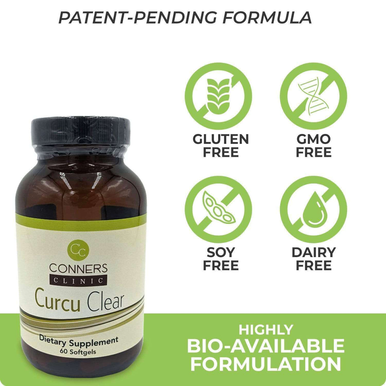 Curcu Clear / Curcum-Evail - 60 Gels Conners Clinic Supplement - Conners Clinic