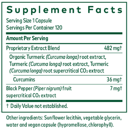 Curcuma NF-kB Turmeric Supreme 120 Capsules Gaia Herbs Supplement - Conners Clinic