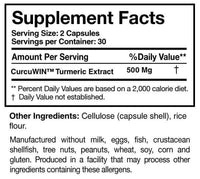 Thumbnail for Curcumin Pure - 60 Capsules Researched Nutritionals Supplement - Conners Clinic