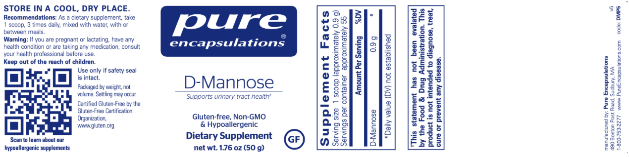 D-Mannose Powder 50 gms * Pure Encapsulations Supplement - Conners Clinic