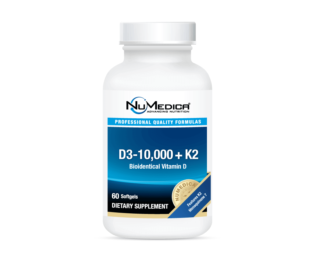D3-10,000 + K2 - 60 softgels NuMedica Supplement - Conners Clinic