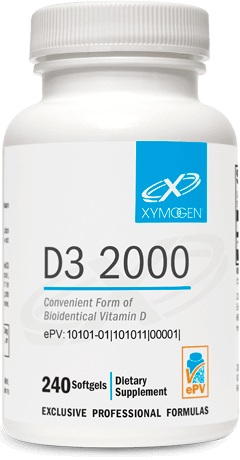 D3 2000 - 240 Softgels Xymogen Supplement - Conners Clinic