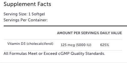 D3 5000  -  180 Softgels Xymogen Supplement - Conners Clinic