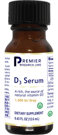 Thumbnail for D3 Serum 0.43 fl oz Premier Research Labs Supplement - Conners Clinic