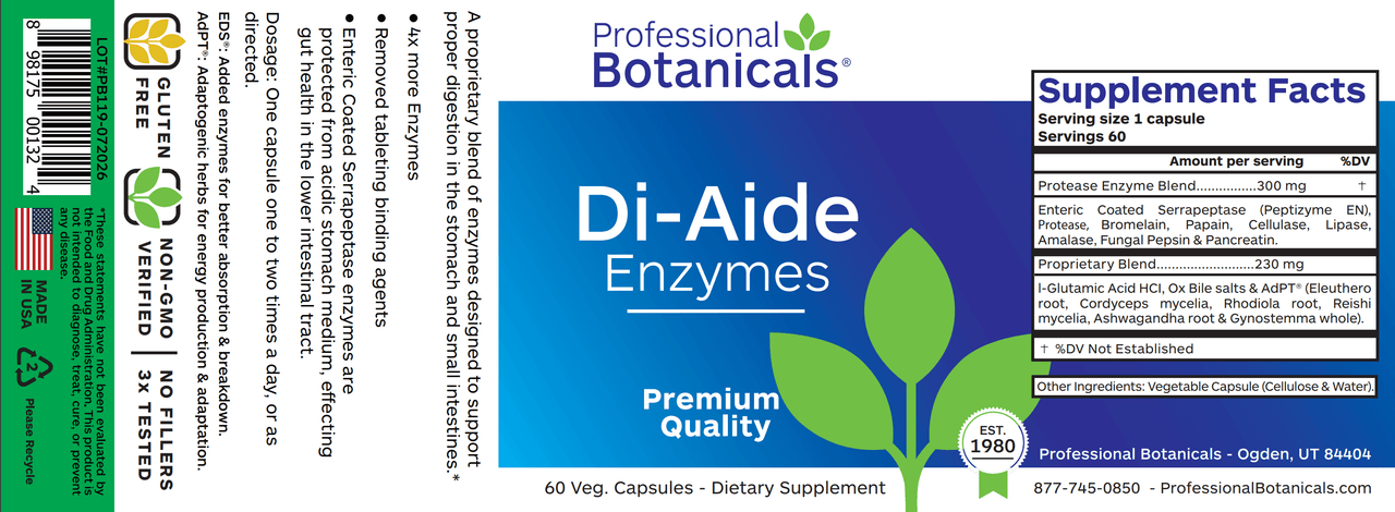 DI-AIDE ENZYMES (60C) Biotics Research Supplement - Conners Clinic