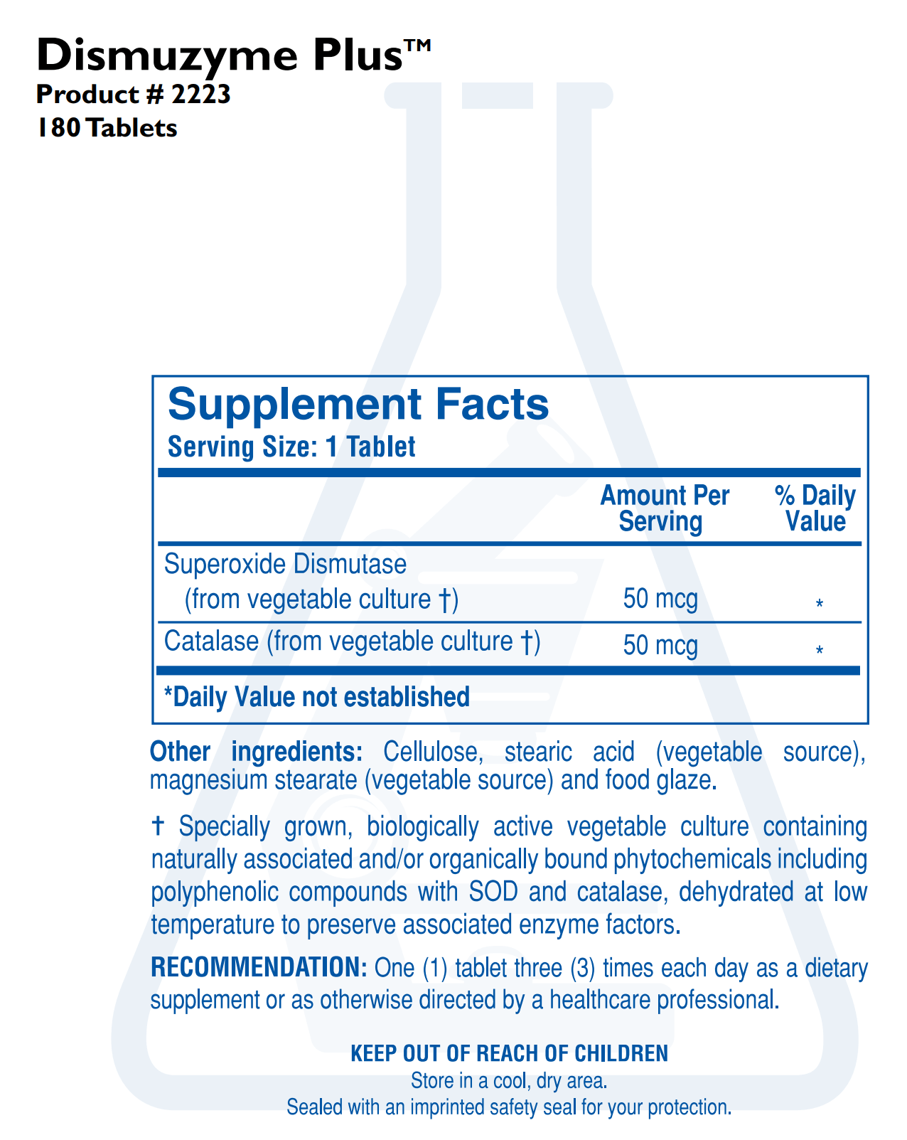 DISMUZYME PLUS (180T) Biotics Research Supplement - Conners Clinic