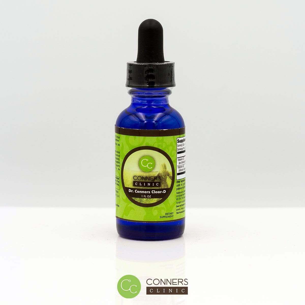 Dr. Conners Clear-D liquid droppers - Vitamin D (D3 + K2) Conners Clinic Supplement - Conners Clinic