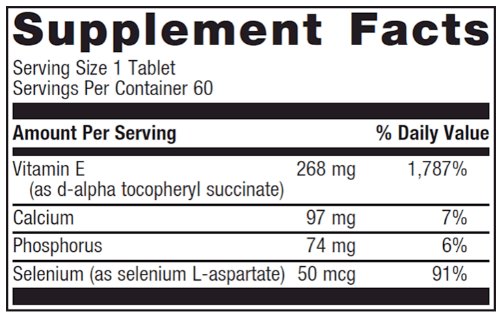 E-400 Selenium 60 tabs * Metagenics Supplement - Conners Clinic