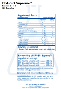 Thumbnail for EFA-SIRT SUPREME (180C) Biotics Research Supplement - Conners Clinic