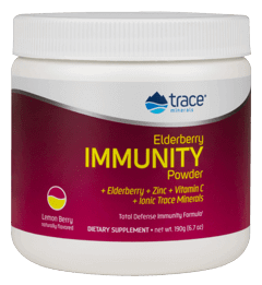 Elderberry Immunity Powder Lemon Berry 50 Servings Trace Minerals Supplement - Conners Clinic