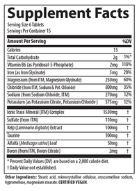 Thumbnail for Electrolyte Stamina Tablets 90 Tablets Trace Minerals Supplement - Conners Clinic