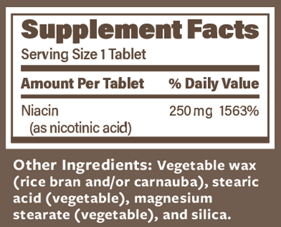 ENDUR-ACIN ER NIACIN 250 mg 100 Tablets Endurance Products Company Supplement - Conners Clinic