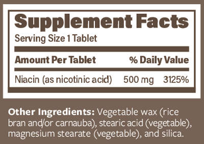 ENDUR-ACIN ER NIACIN 500 mg 100 Tablets Endurance Products Company Supplement - Conners Clinic