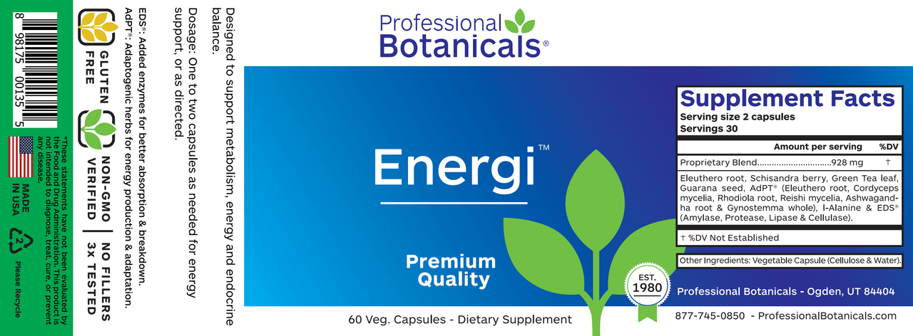 ENERGI (60C) Biotics Research Supplement - Conners Clinic