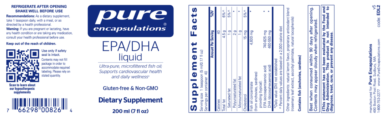 EPA/DHA liquid 200 ml * Conners Clinic - Conners Clinic