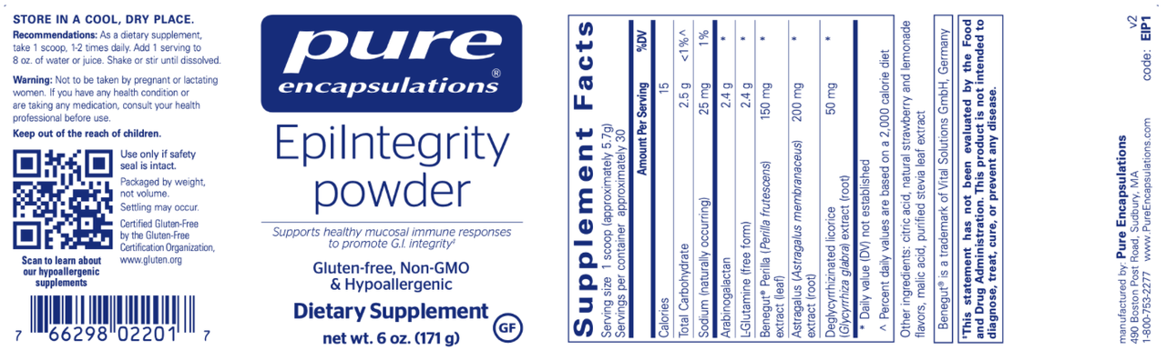 EpiIntegrity powder 30 servings * Pure Encapsulations Supplement - Conners Clinic