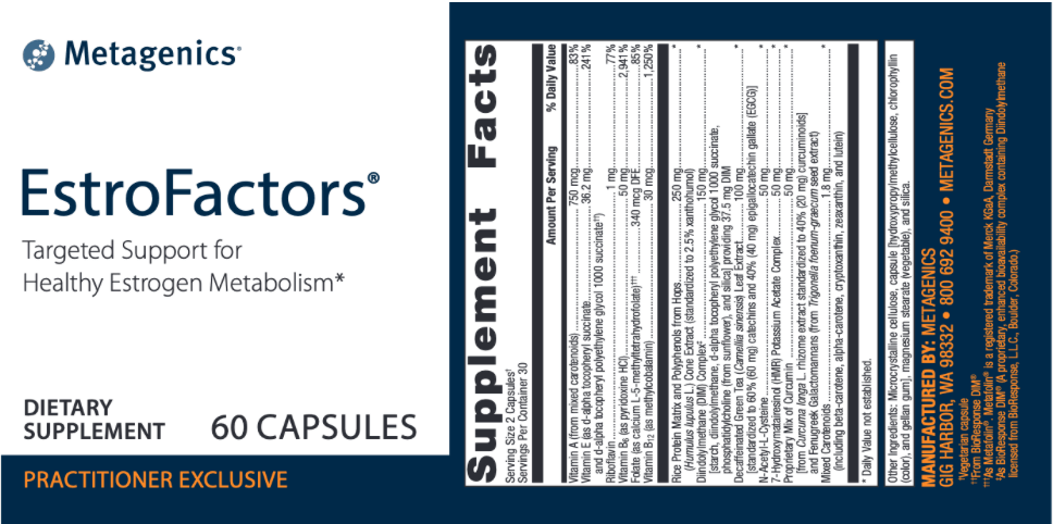 EstroFactors 60 caps * Metagenics Supplement - Conners Clinic