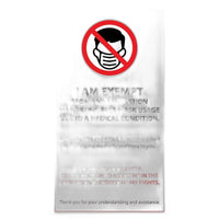 Thumbnail for Face Mask Covering Medical Exemption Card - Laminated Conners Clinic Equipment - Conners Clinic