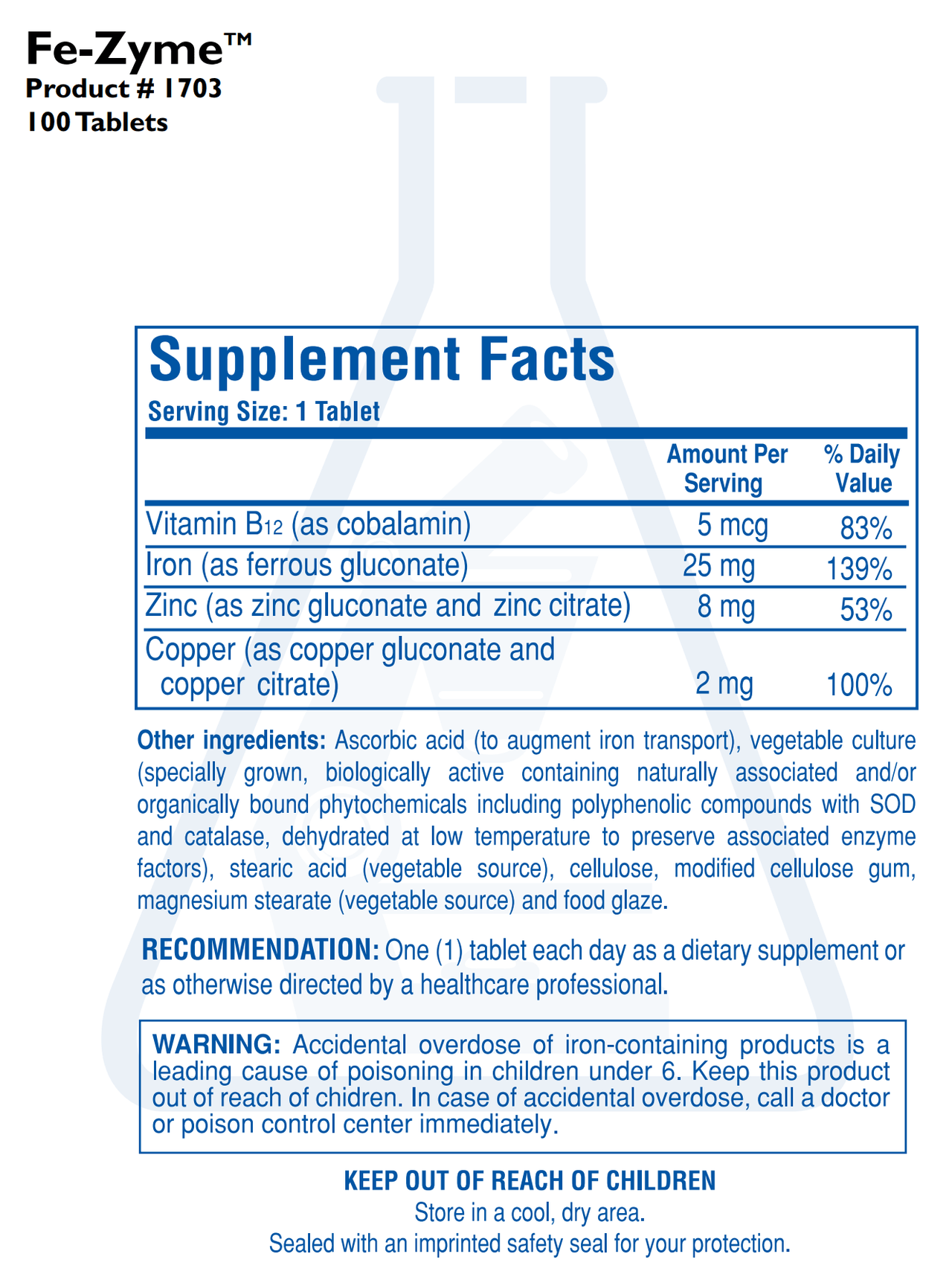 FE-ZYME (100T) Biotics Research Supplement - Conners Clinic