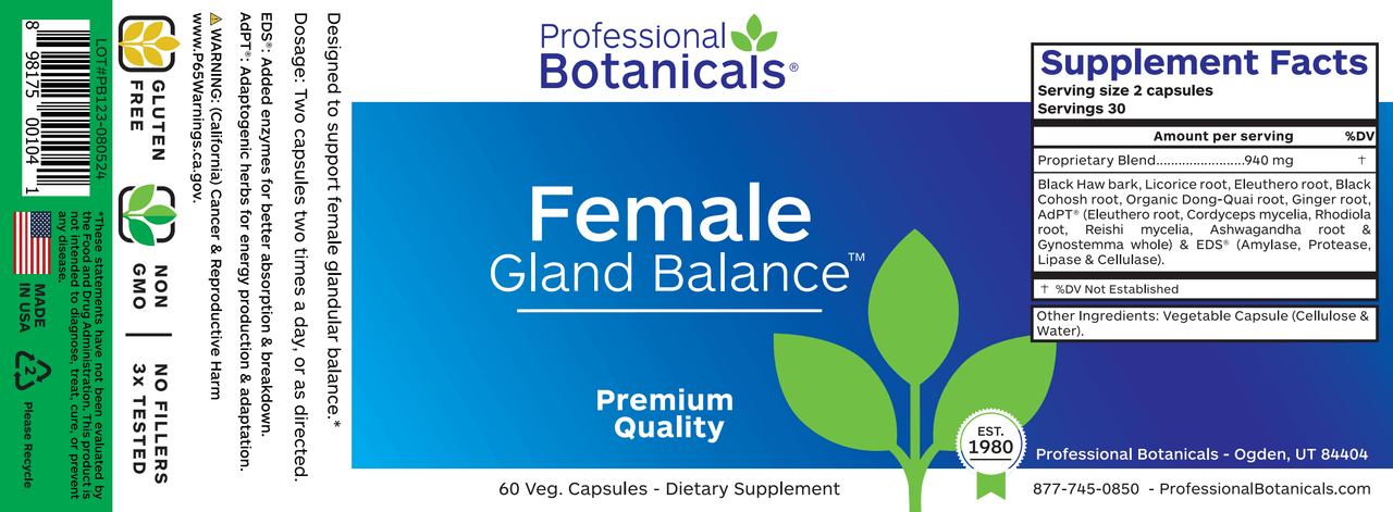 FEMALE GLAND BALANCE (60C) Biotics Research Supplement - Conners Clinic