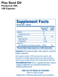 Thumbnail for FLAX SEED OIL (100C) Biotics Research Supplement - Conners Clinic