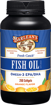 Thumbnail for Fresh Catch Fish Oil Orange Flavor 250 Softgels Barlean’s Supplement - Conners Clinic