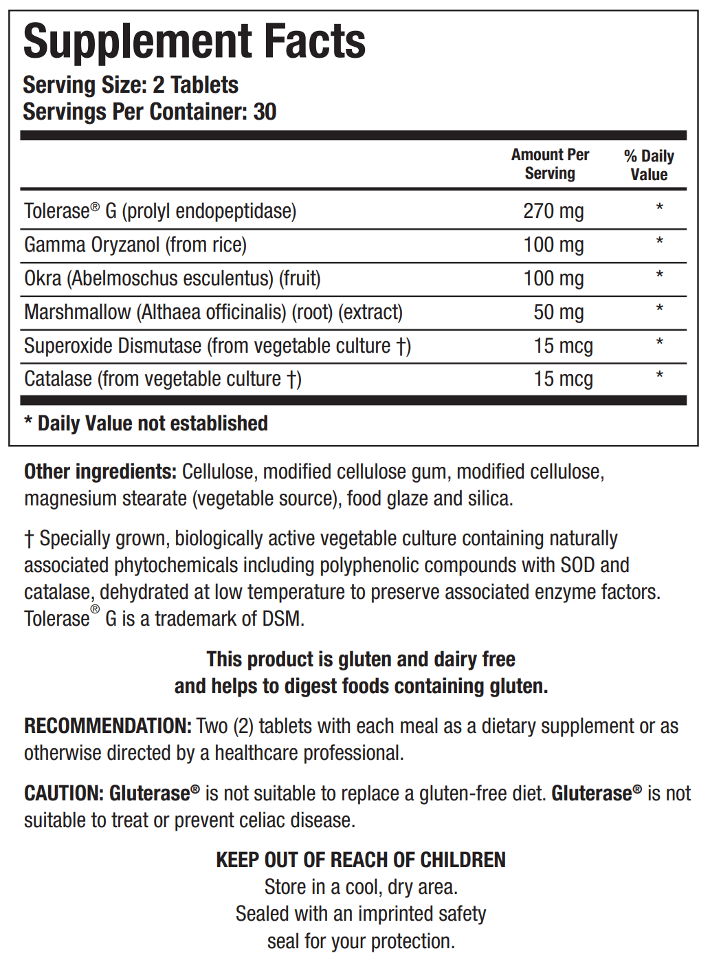 GLUTERASE (60T) Biotics Research Supplement - Conners Clinic