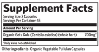 Thumbnail for Gotu Kola 90 Capsules Organic India Supplement - Conners Clinic