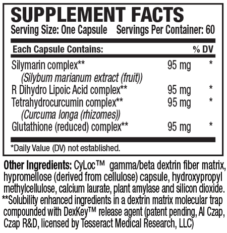 HepatiSafe 60 Capsules Tesseract Medical Research Supplement - Conners Clinic