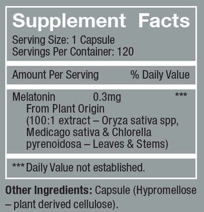 HerbatoninPRO 0.3 mg Plant Melatonin 120 Capsules Symphony Natural Health Supplement - Conners Clinic