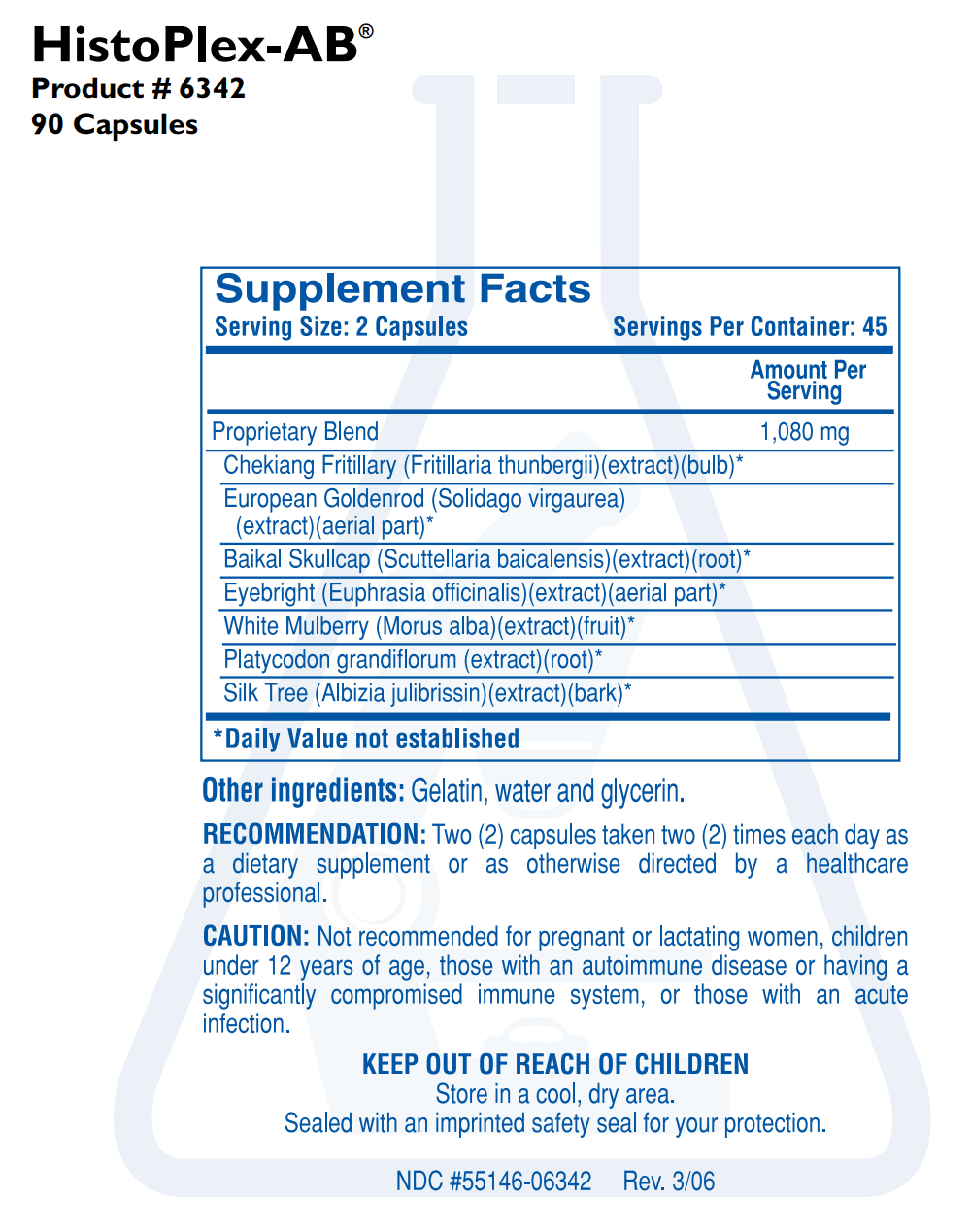 HISTOPLEX-AB (90C) Biotics Research Supplement - Conners Clinic