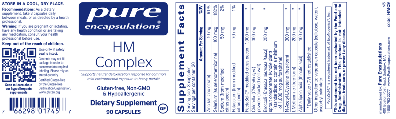 HM Complex 90 vegcaps * Pure Encapsulations Supplement - Conners Clinic
