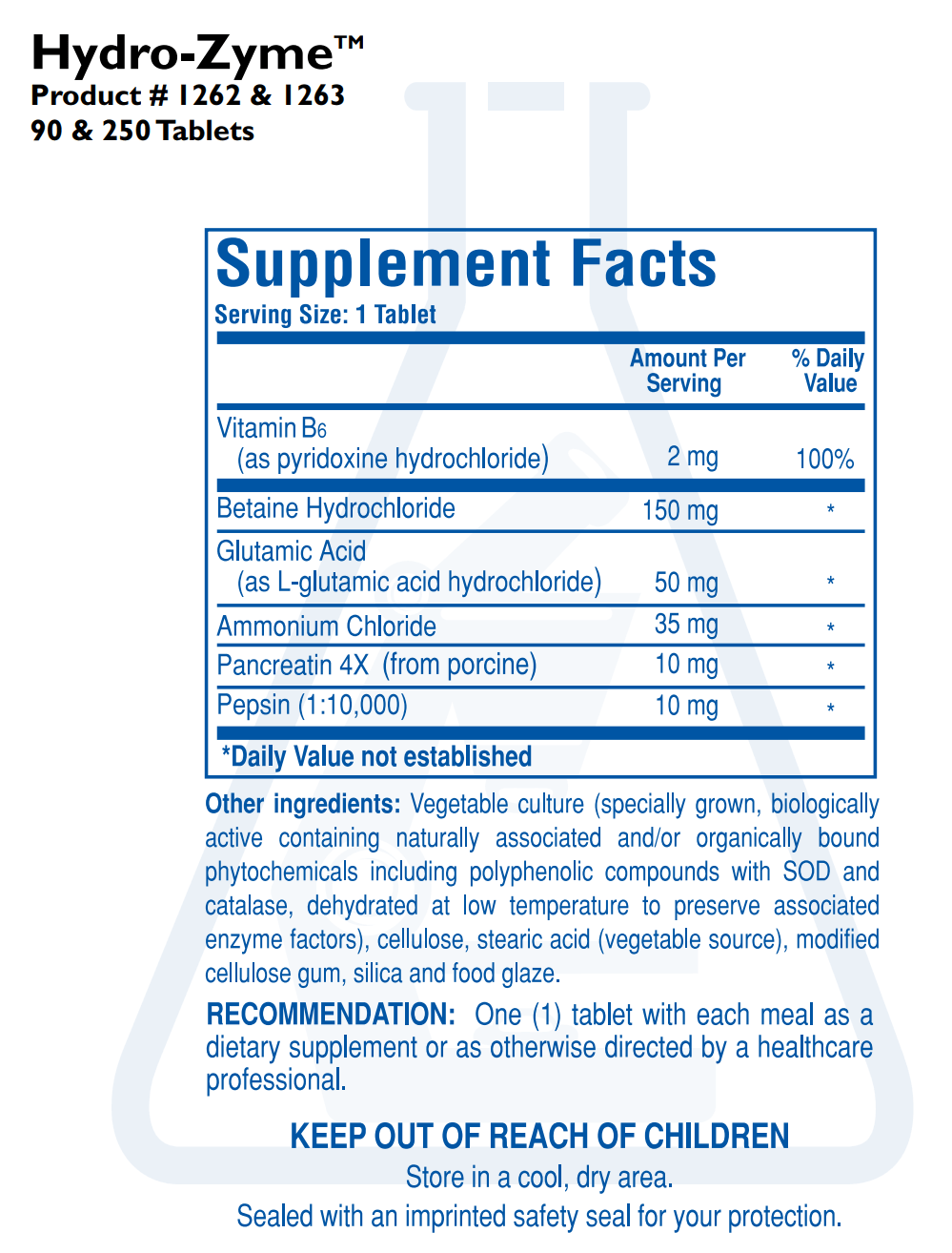 HYDRO-ZYME (250T) Biotics Research Supplement - Conners Clinic