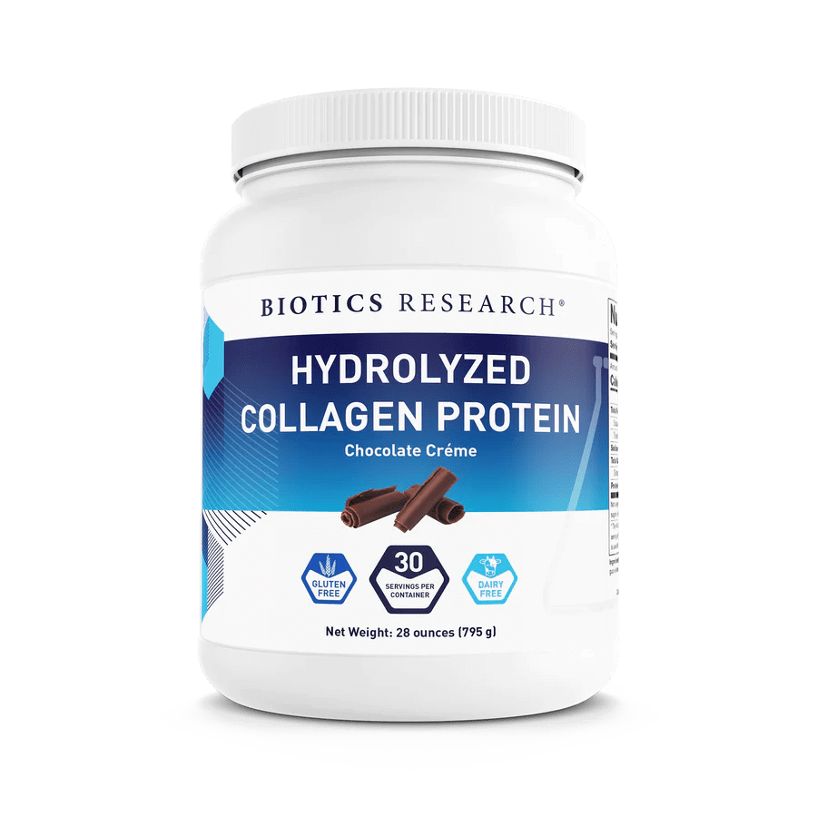 HYDROLYZED COLLAGEN PROTEIN - CHOCOLATE (28OZ) Biotics Research Supplement - Conners Clinic