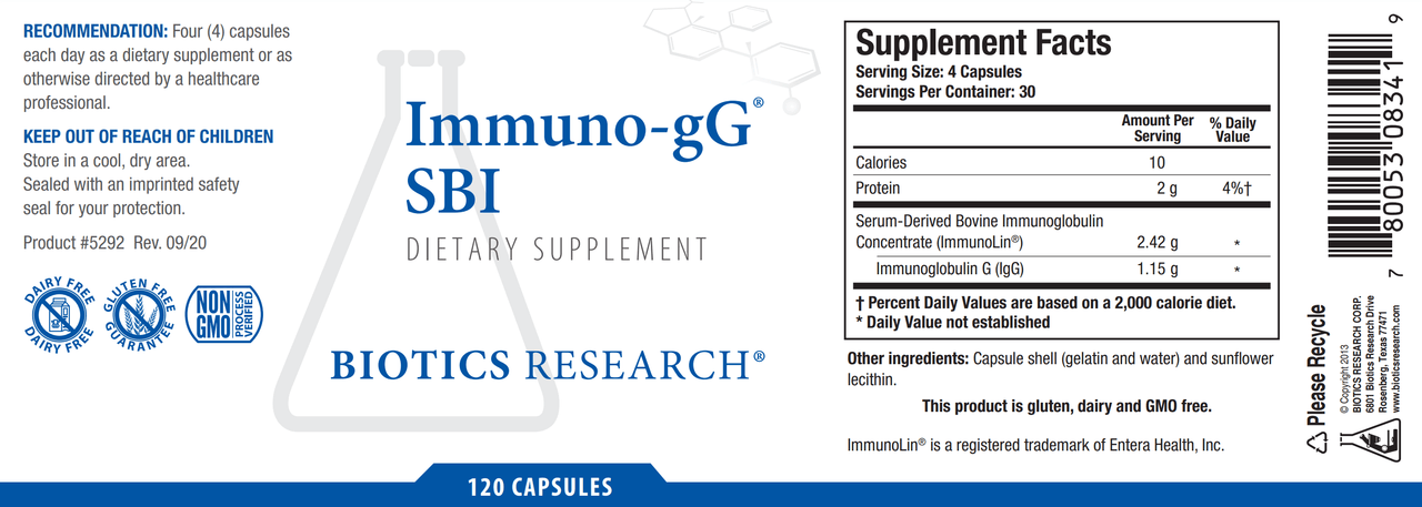 IMMUNO-GG SBI (120C) Biotics Research Supplement - Conners Clinic