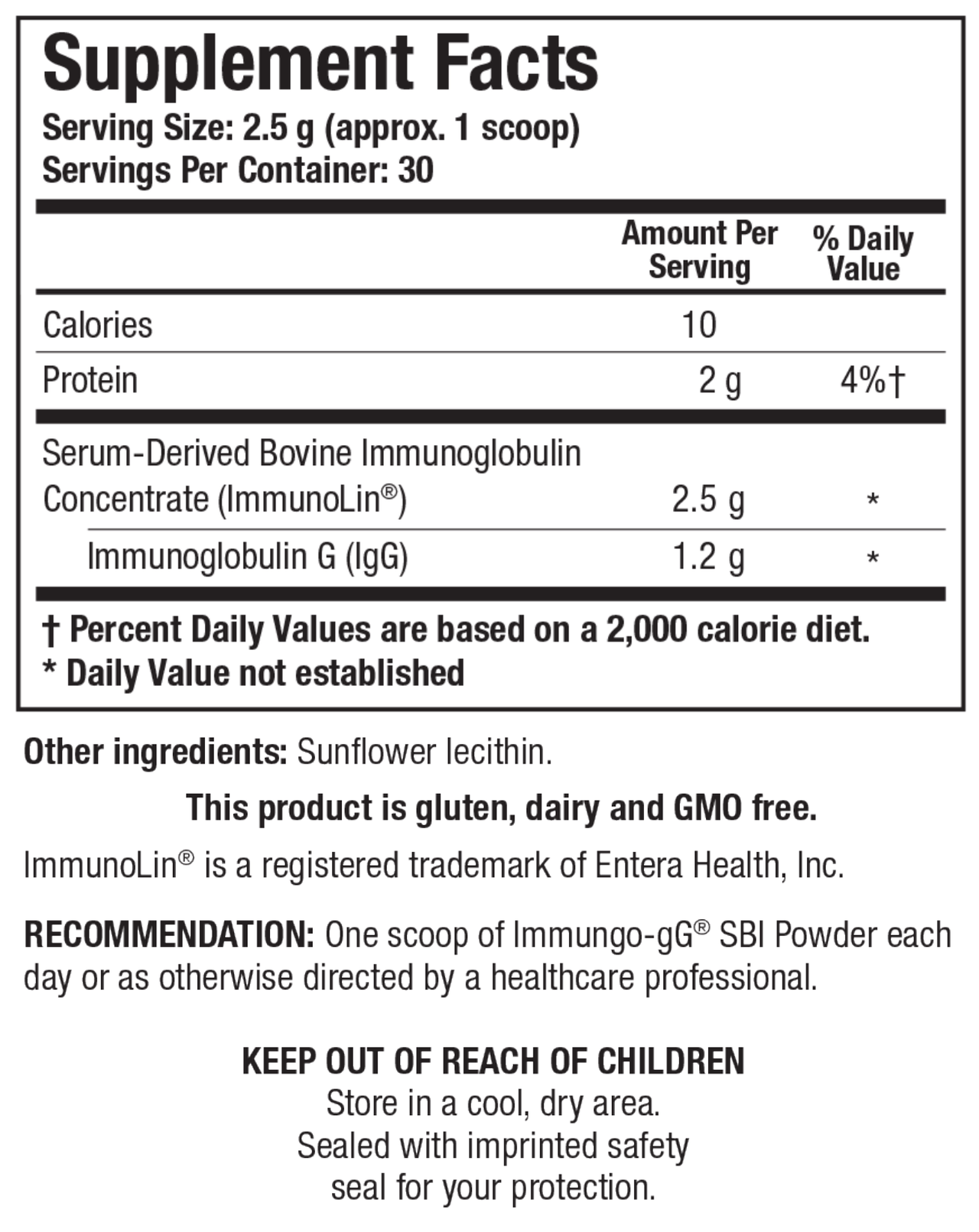 IMMUNO-GG SBI POWDER (2.6 OZ) Biotics Research Supplement - Conners Clinic