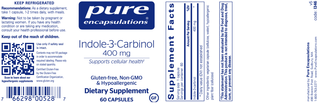 Indole-3-Carbinol 400 mg 60 vcaps * Conners Clinic - Conners Clinic