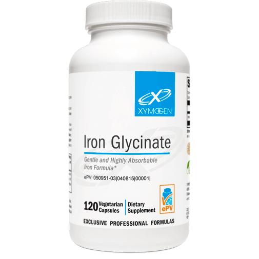 Iron Glycinate 120 Capsules Xymogen Supplement - Conners Clinic