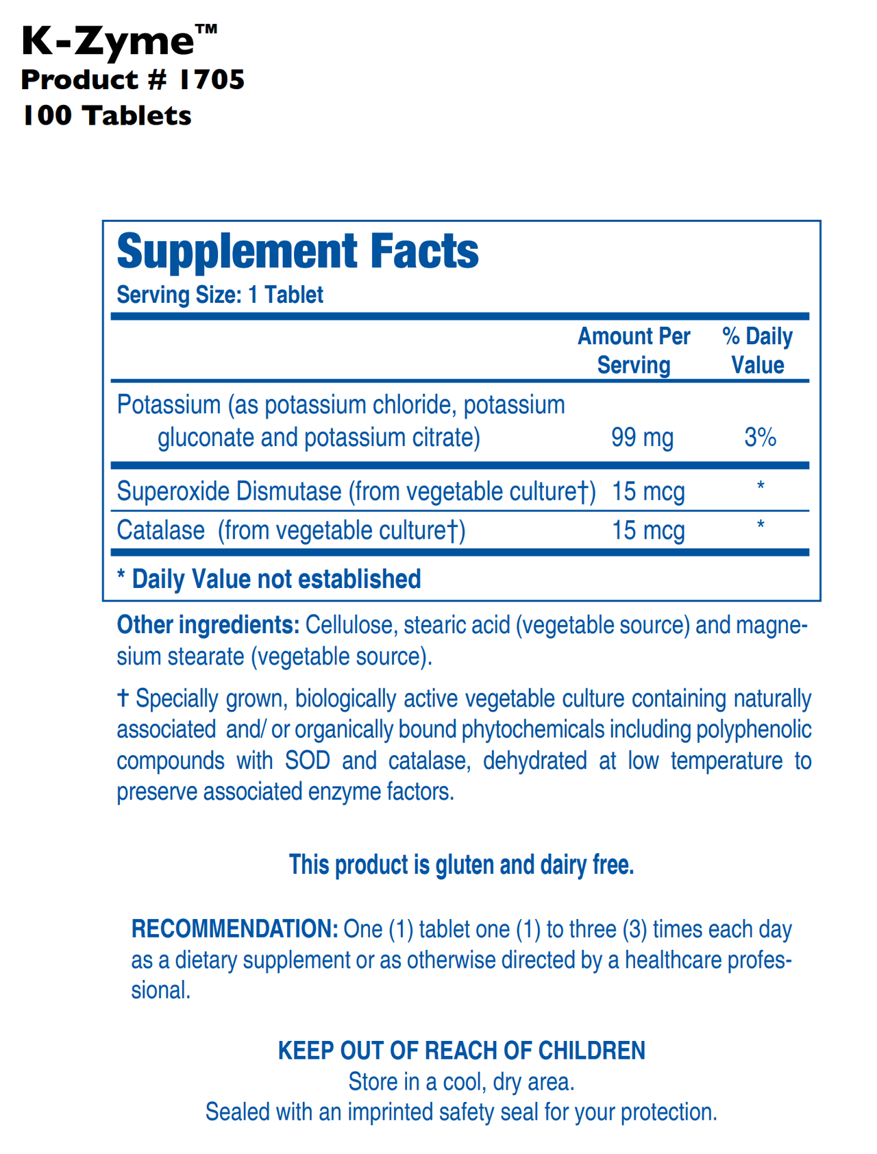 K-ZYME (100T) Biotics Research Supplement - Conners Clinic