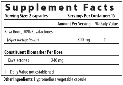 Kava Calm Px 30 Capsules Restorative Formulations Supplement - Conners Clinic