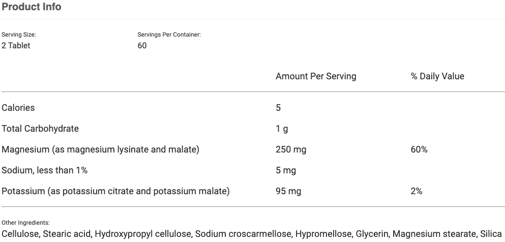 Krebs Magnesium-Potassium Complex 120 tabs * Integrative Therapeutics Supplement - Conners Clinic