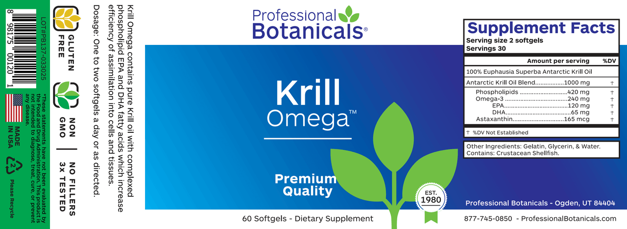 KRILL OMEGA (60C) Biotics Research Supplement - Conners Clinic