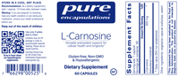 Thumbnail for L-Carnosine 500 mg 60 vcaps * Pure Encapsulations Supplement - Conners Clinic