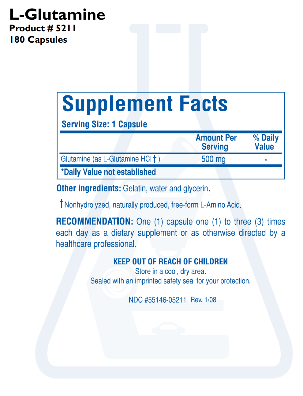 L-GLUTAMINE (180C) Biotics Research Supplement - Conners Clinic