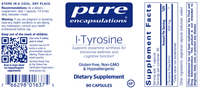 Thumbnail for l-Tyrosine 90 caps * Pure Encapsulations Supplement - Conners Clinic