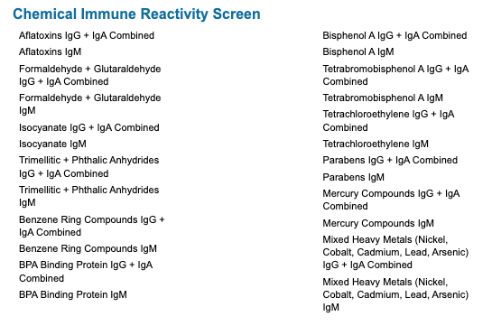 Lab - Cyrex Array 11 - Chemical Immune Reactivity Screen Conners Clinic Lab Test Kit - Conners Clinic