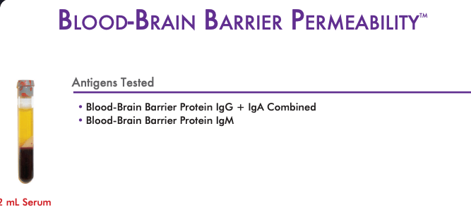 Lab - Cyrex Array 20 - Blood Brain Barrier Permeability Conners Clinic Lab Test Kit - Conners Clinic