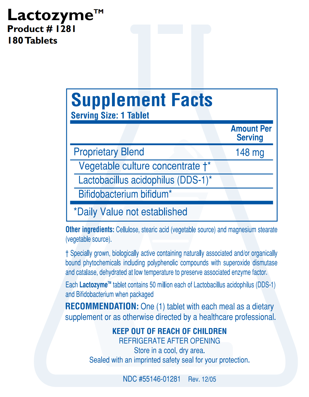 LACTOZYME (180T) Biotics Research Supplement - Conners Clinic