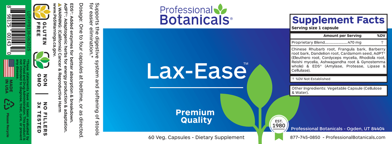 LAX EASE (60C) Biotics Research Supplement - Conners Clinic