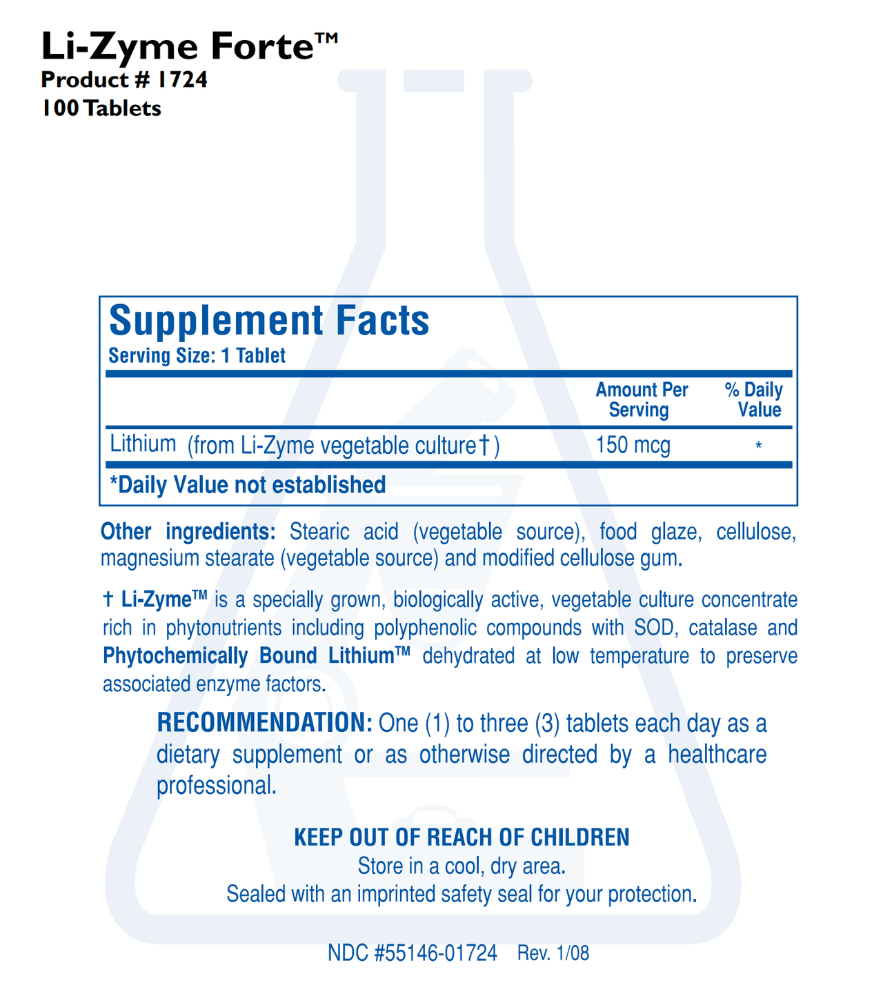 LI-ZYME FORTE (100T) Biotics Research Supplement - Conners Clinic